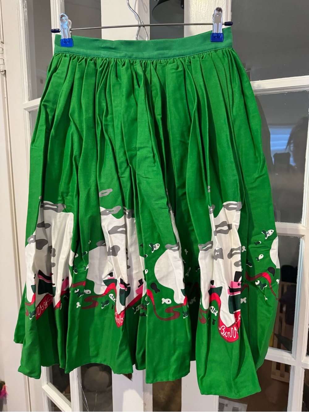 Vintage inspired Mary Blair boat print skirt